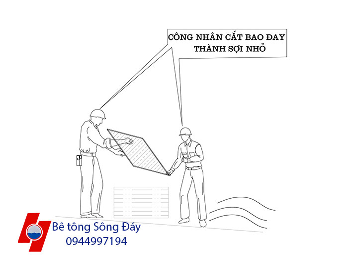 Cắt bao tải đay Cat bao tai day